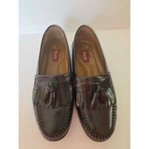 Bass Grammer Padded Burgundy Leather Dress Loafer SZ 9 D Excellent Condition